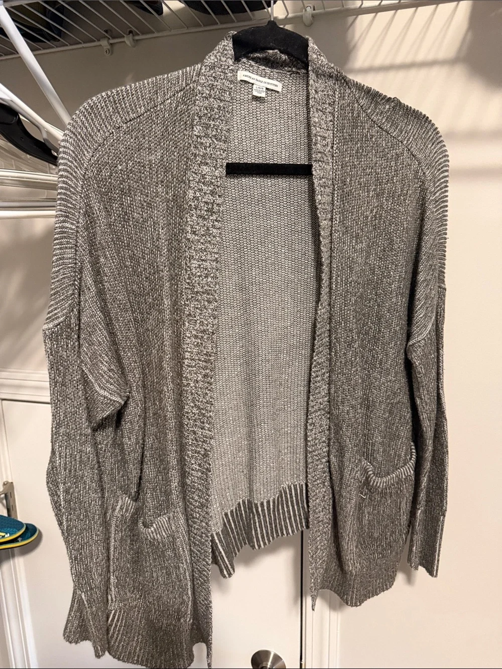 Cozy Gray Olive Open-Front Women’s Cardigan Sweater